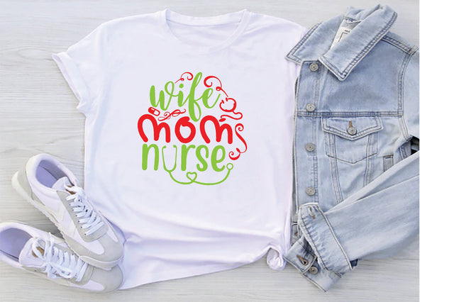 Wife Mom Nurse SVG SVG Creativeart88 