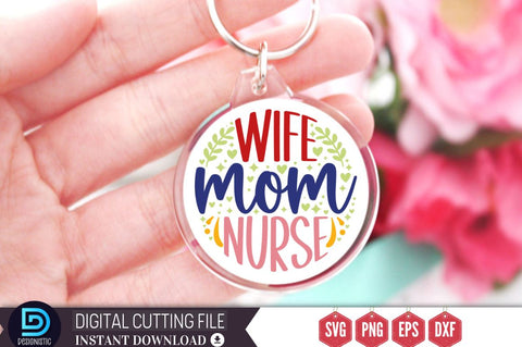 Wife mom nurse SVG SVG DESIGNISTIC 
