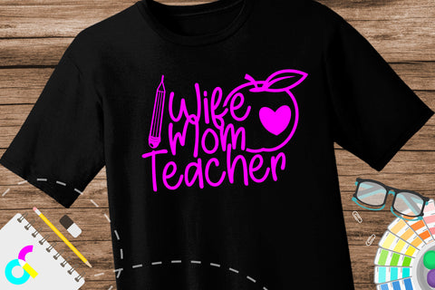 Wife mom teacher svg SVG Artinrhythm shop 