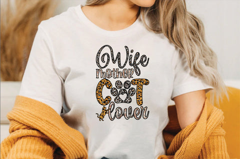 Wife Mother Cat Lover Sublimation SVGArt 
