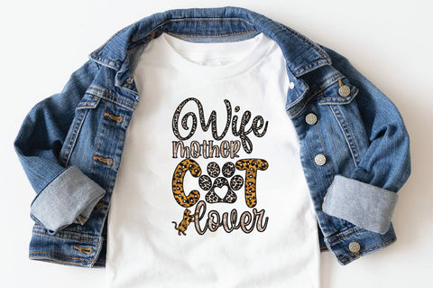 Wife Mother Cat Lover Sublimation SVGArt 