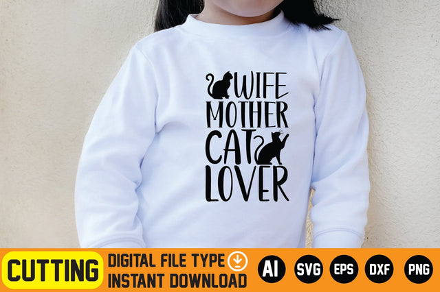 Wife Mother Cat Lover SVG CraftlabSvg29 