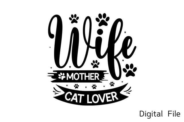 Wife Mother Cat Lover SVG SVG designmaster24 