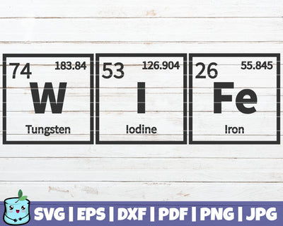 Wife Periodic Table SVG MintyMarshmallows 