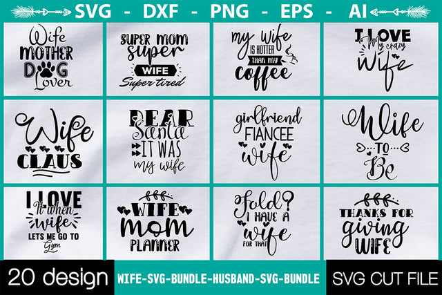 Wife-SVG-Bundle-Husband-SVG-Bundle SVG Nbd161 