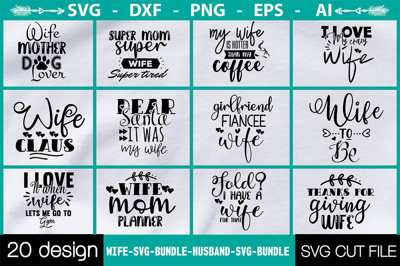Wife-SVG-Bundle-Husband-SVG-Bundle SVG Nbd161 