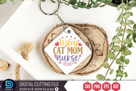 Wifey cat mom nurse SVG, Wifey cat mom nurse SVG DESIGNISTIC 