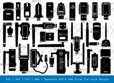 Wifi Adapter Silhouette, Wifi Adapter SVG, Wifi Wireless Svg, Wifi USB Adapter Svg, Wifi Adapter Bundle, SB00897 SVG ETC Craft 