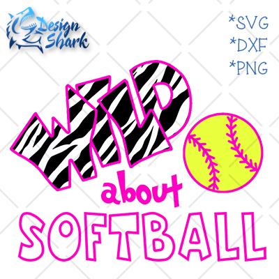 Wild about Softball SVG Design Shark 
