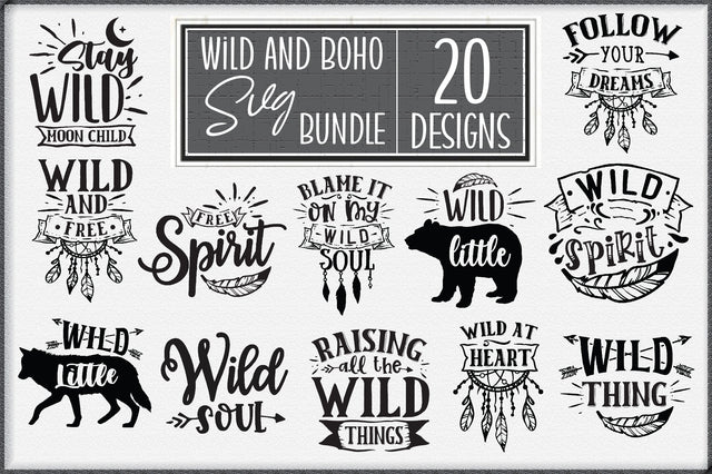 Wild and Boho SVG Bundle SVG Creativeart88 