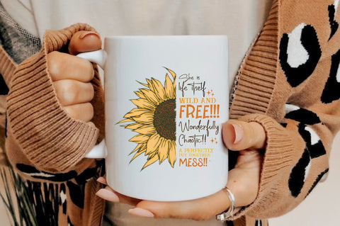 Wild and Free Sunflower Sublimation PNG Sublimation Jagonath Roy 