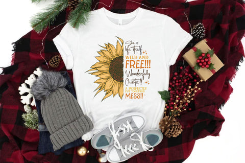 Wild and Free Sunflower Sublimation PNG Sublimation Jagonath Roy 