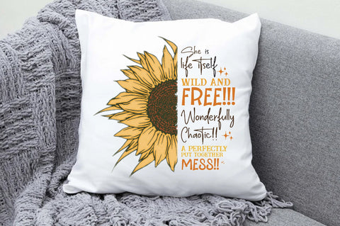 Wild and Free Sunflower Sublimation PNG Sublimation Jagonath Roy 