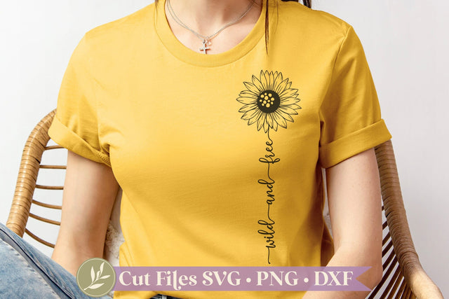 Wild and Free SVG, Boho SVG, Sunflower SVG SVG LilleJuniper 