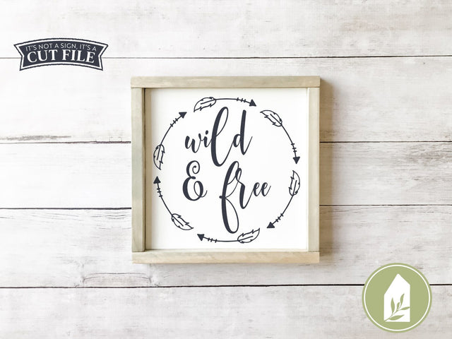 Wild and Free SVG | Outdoor SVG | Nature SVG SVG LilleJuniper 