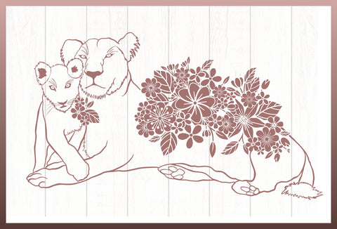 Wild Animal Floral Mandala SVG Bundle | Mother And Baby SVG SVG Harbor Grace Designs 