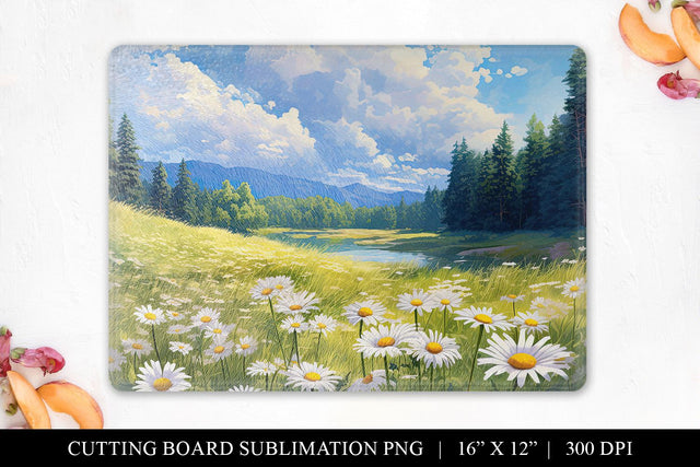Wild Daisies Chopping Board Sublimation Sublimation BijouBay 
