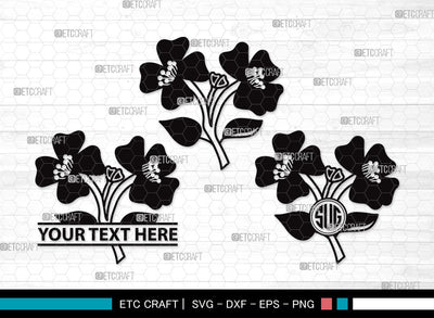 Wild Flower Monogram SVG | Flower Svg | Wild Flower Clipart | Wild Flower Clipart SVG ETC Craft 