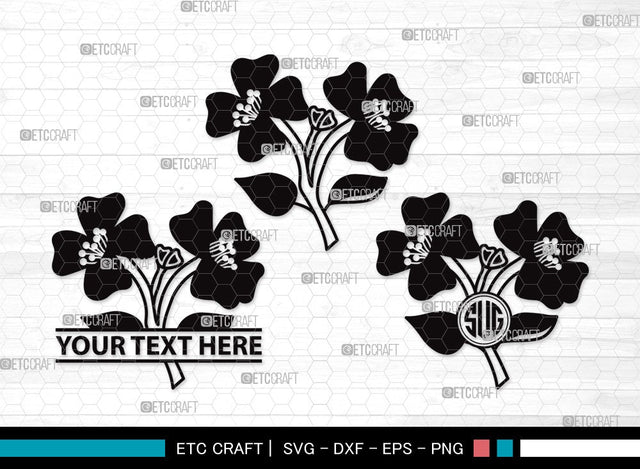 Wild Flower Monogram SVG | Flower Svg | Wild Flower Clipart | Wild Flower Clipart SVG ETC Craft 