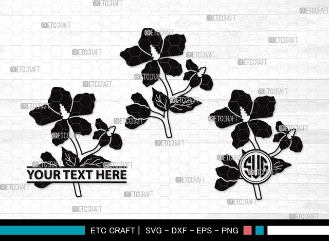 Wild Flower Monogram SVG | Flower Svg | Wild Flower Clipart | Wild Flower Clipart SVG ETC Craft 