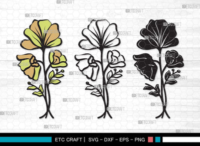 Wild Flower SVG | Flower Svg | Wild Flower Clipart | Wild Flower Clipart SVG ETC Craft 