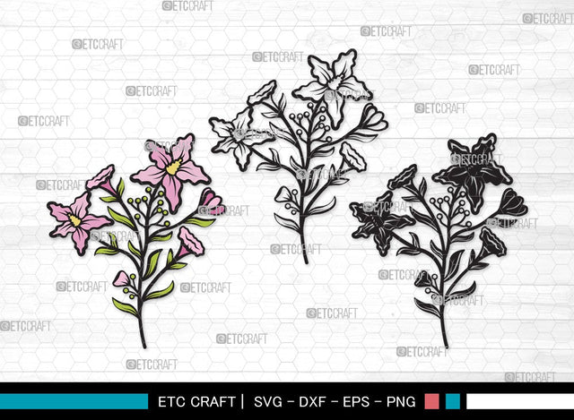 Wild Flower SVG | Flower Svg | Wild Flower Clipart | Wild Flower Clipart SVG ETC Craft 