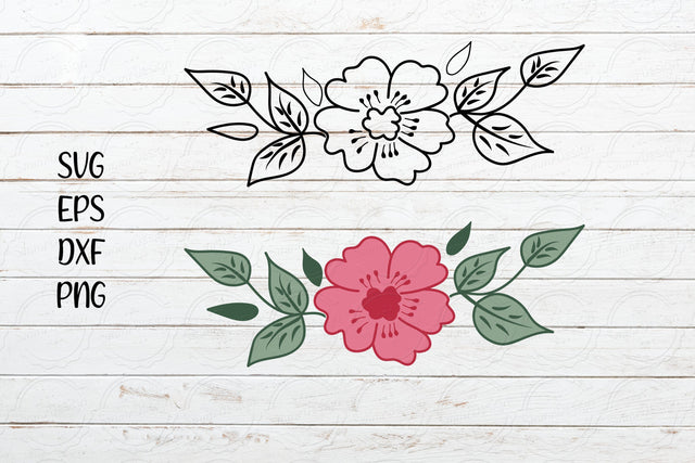 Wild Flower Wreath SVG, Flower svg, Floral svg SVG SmmrDesign 
