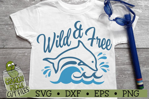 Wild Free Dolphin SVG Cut File SVG Crunchy Pickle 