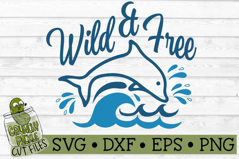 Wild Free Dolphin SVG Cut File SVG Crunchy Pickle 