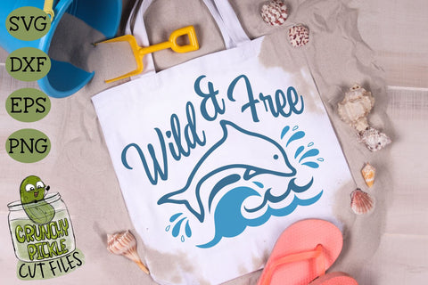 Wild Free Dolphin SVG Cut File SVG Crunchy Pickle 