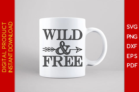 Wild & Free Summer Vacation SVG PNG PDF Cut File SVG Creativedesigntee 