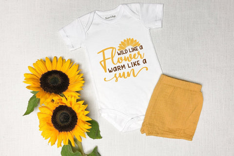 Wild Like A Flower Warm Like A Sun - Sunflower SVG SVG CraftLabSVG 
