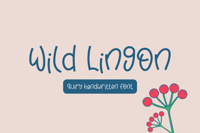 Wild Lingon Font Cotton White Studio 