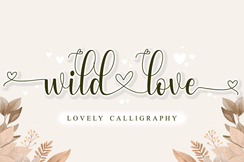 Wild Love - Lovely Calligraphy Font MJB Letters Studio 