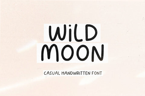 Wild Moon - Handwritten Font with Extras! Font KA Designs 