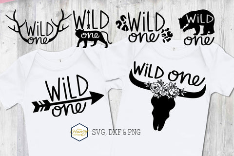 Wild One Bundle SVG PNG DXF First Birthday Cutting Files SVG The Honey Company 