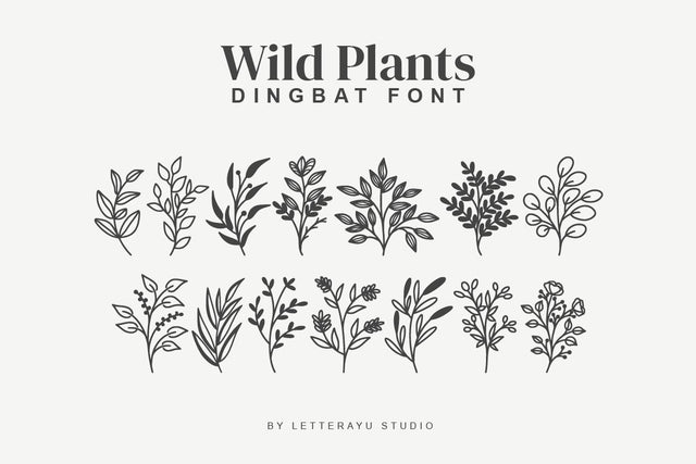 Wild Plants Font Masyafi Studio 