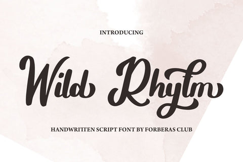 Wild Rhytm Font Forberas 