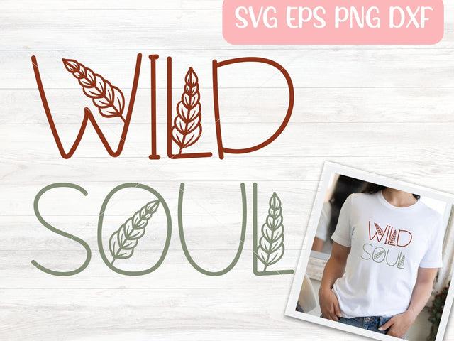 Wild Soul SVG Cut File for Cricut or Silhouette, Retro Sublimation PNG, Hippie Shirt SVG Digital Download Commercial Use SVG Apple Grove Designs 