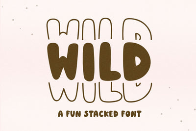 Wild Stacked - Fun Stacked Font Font KA Designs 
