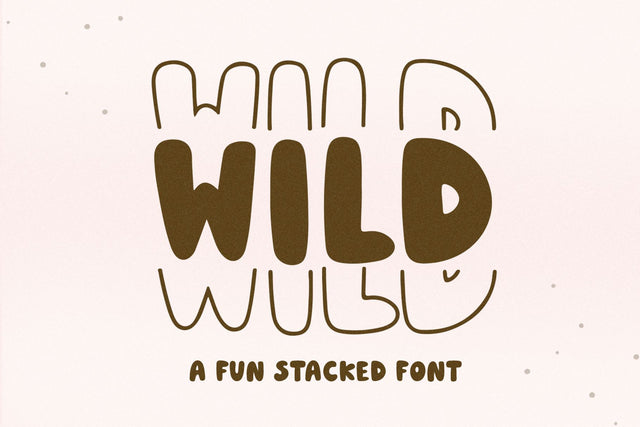 Wild Stacked - Fun Stacked Font Font KA Designs 