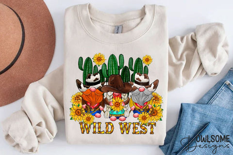 Wild West Gnomes Sublimation PNG Sublimation Owlsome.Designs 