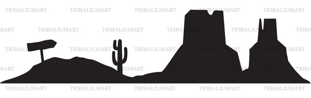 Wild west landscape SVG TribaliumArtSF 