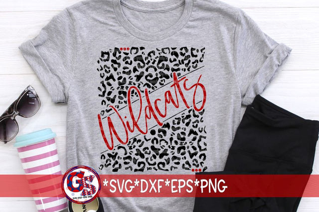 Wildcats Leopard SVG DXF EPS PNG SVG Greedy Stitches 
