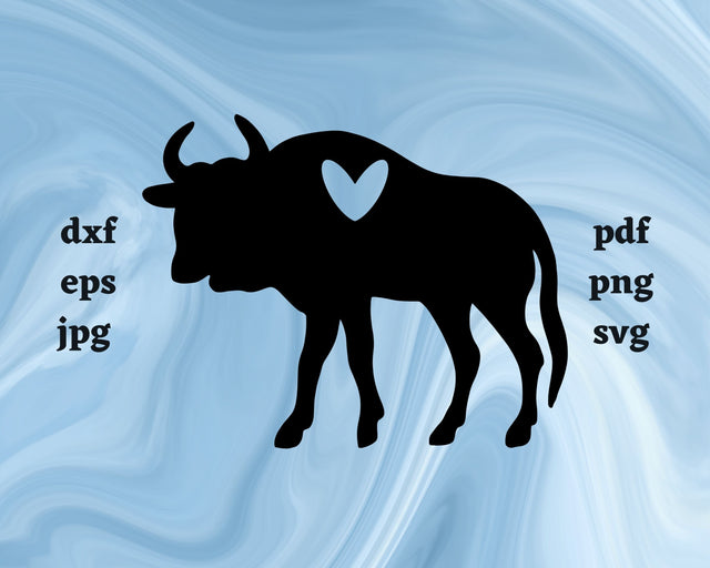 Wildebeest Heart SVG Cut File SVG Northern Light SVG 