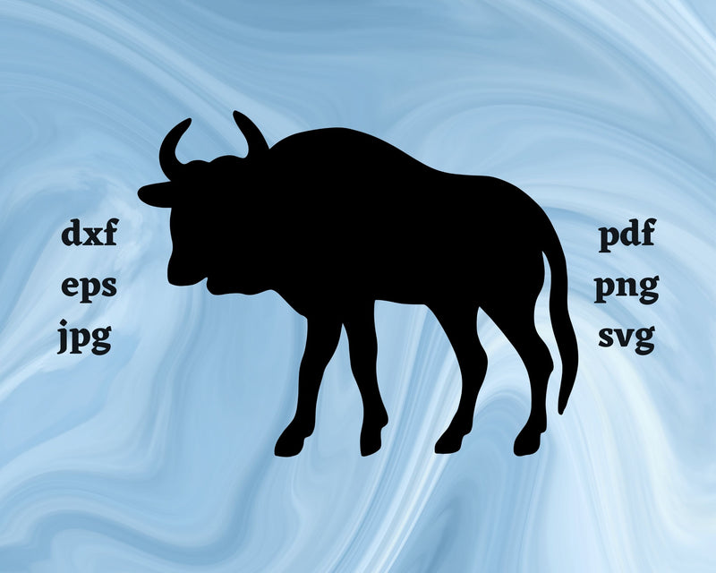 Wildebeest SVG Cut File - So Fontsy