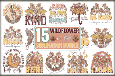 Wildflower Be Kind Sublimation Bundle Sublimation Jagonath Roy 