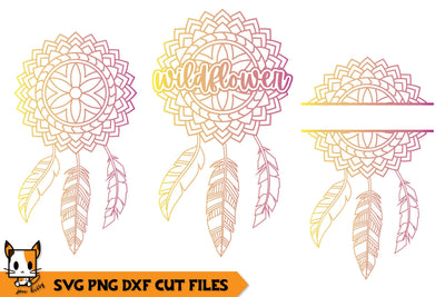 Wildflower Boho Dreamcatcher | Mandala SVG SVG Zen Kitty 