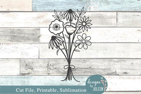 Wildflower Bouquet SVG Designs by Jolein 