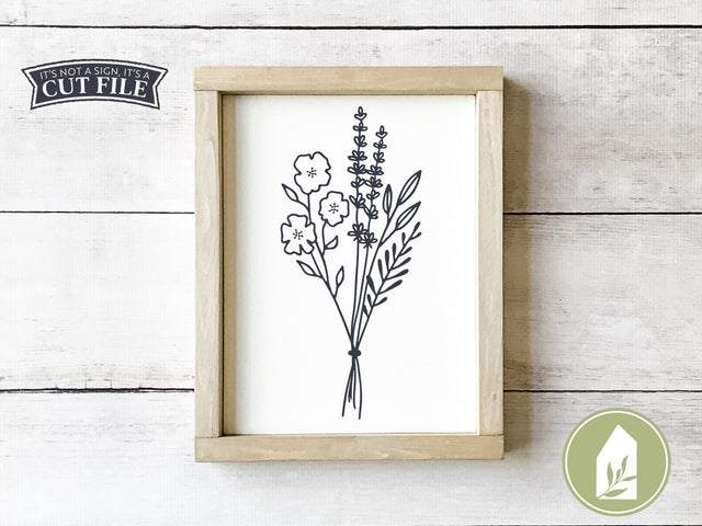 Wildflower Bouquet SVG | Spring SVG | Farmhouse SVG Files SVG LilleJuniper 